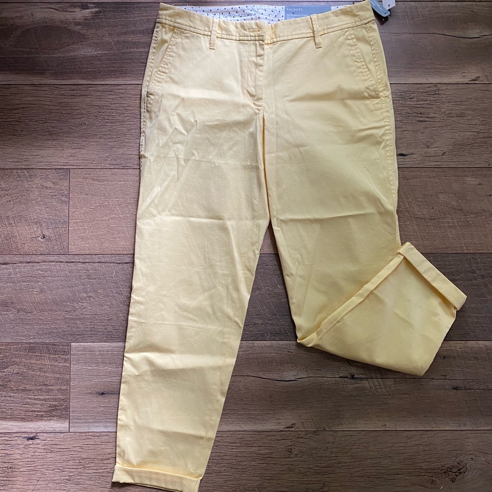 TALBOTS Yellow Girlfriend Chinos - Picture 1 of 5